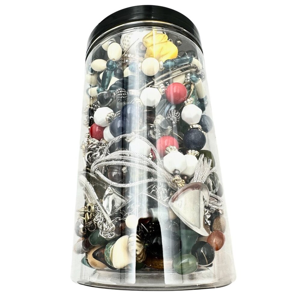 Mystery Jewelry Jar #1888 Wearable Quality Pieces 2lbs Necklace Bracelet Earring